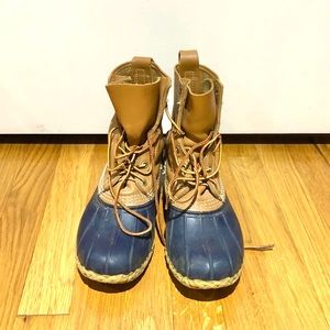 Navy Blue Duck Boots Bean Boots